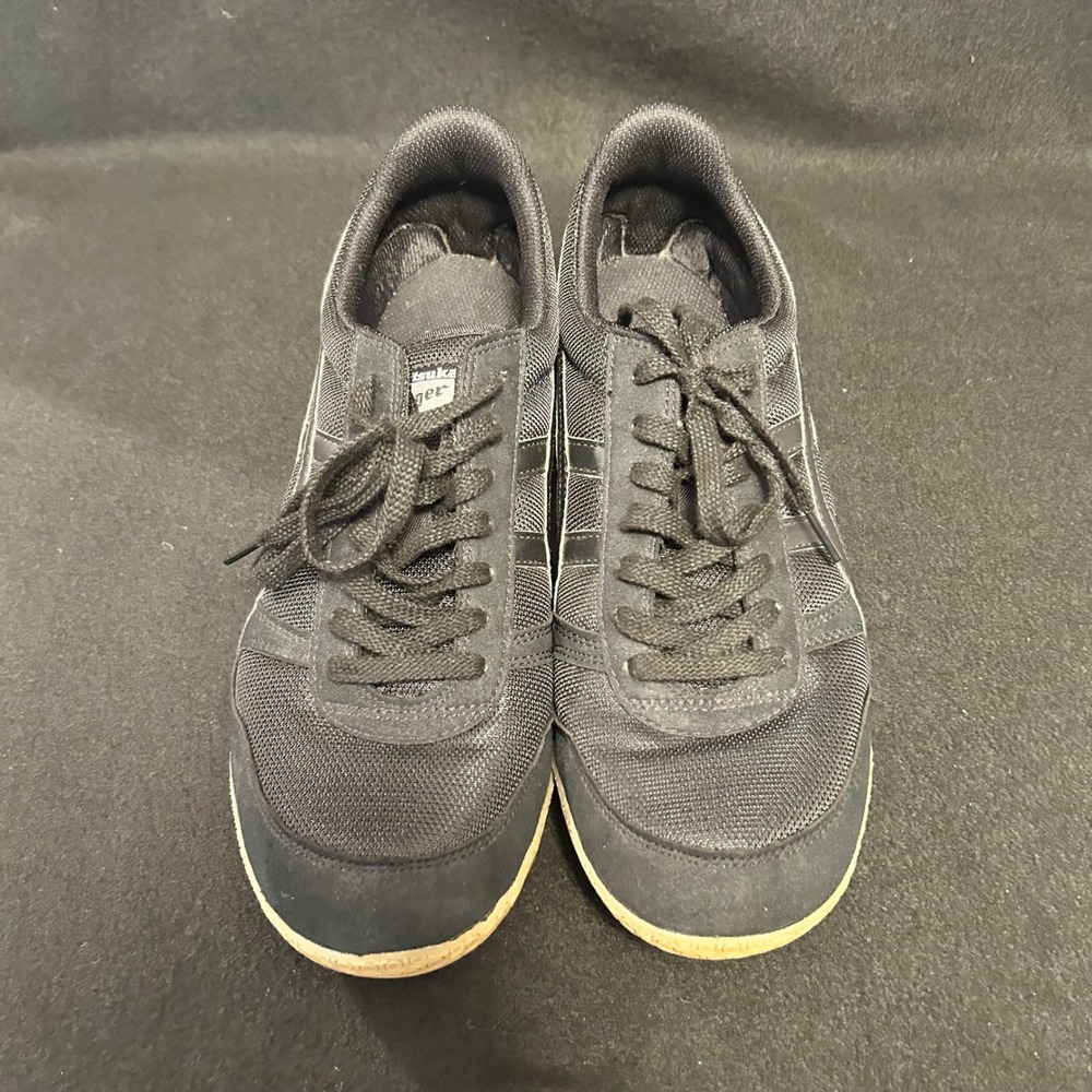 Onitsuka Tiger Ultimate 81 Sneakers Mens 10 Black Mesh Gum Sole Low Top Trainers